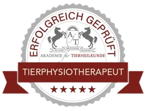 Siegel: Erfolgreich geprüft – Tierphysiotherapeut